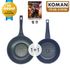 [KOMAN] 2 Piece Set : BlackWin Titanium Coated Frying Pan 26cm+Frying Pan 20cm-Nonstick Cookware 6-Layers Coationg Die Casting Frying Pan - Made in Korea